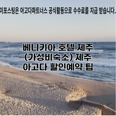 베니키아 호텔 제주 (가성비숙소) 제주 아고다 할인예약 팁
