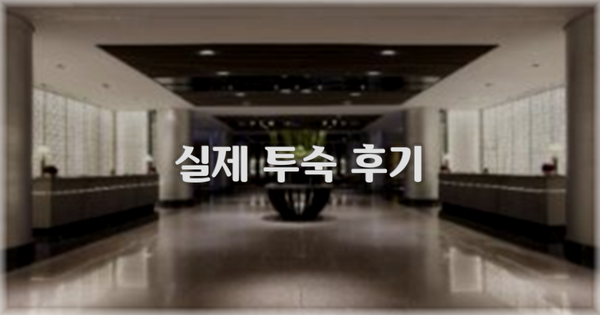 💬 실제 투숙 후기
